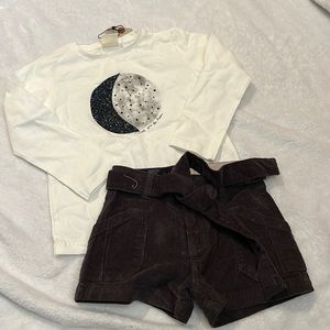 Zara shirt and short set